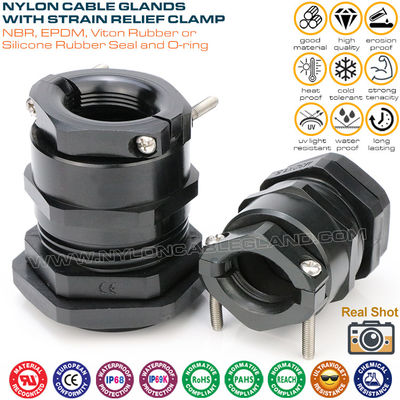 IP68 غدد الكابلات بولي أميد سوداء (RAL9005) NPT3/8